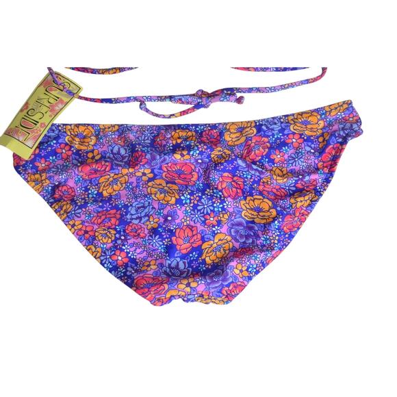 SURFSIDE Ladies Size Large 2 PC Bandeau Style Bikini, Multi-Color Floral NWT - Picture 7 of 7